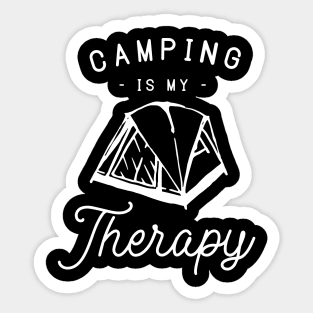 Camping Is My Therapy Sticker